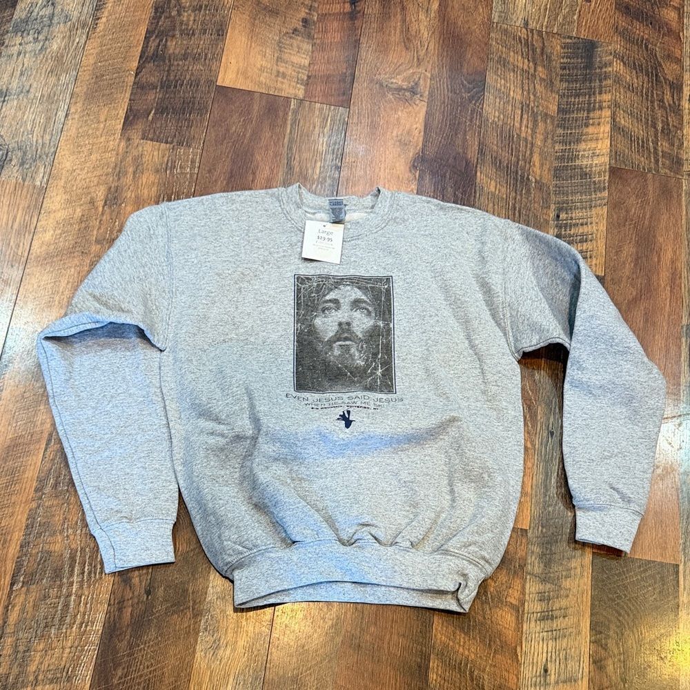 Gray Graphic kids crewneck Sweatshirt L 8/10 (1760) NWT